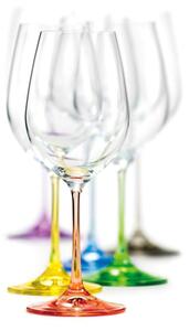 Bohemia Crystal Farebné poháre na víno Rainbow 40729/D4661/350ml (set po 6ks)