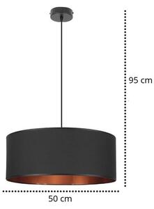 Závesné svietidlo SHADE, 1x textilné tienidlo (výber z 2 farieb), (výber z 2 farieb konštrukcie), (fi 50cm), C