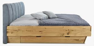 Masívna posteľ s úložným priestorom a látkovým čelom (Toledo A 180 x 200)