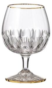 Bohemia Crystal ručne brúsené poháre na brandy Daisy Line Gold 150ml (set po 2ks)