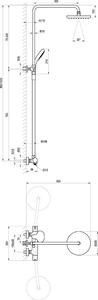 Ravak - Sprchový stĺp s termostatickou batériou Termo 100 - chróm