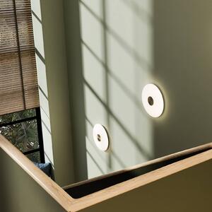 Northern LED nástenné svetlo Glint, Ø 25 cm, sklo, opálovo biele, Biela / opálová, Obývacia izba / jedáleň, Sklo, Dizajn, Nástenné svietidlo