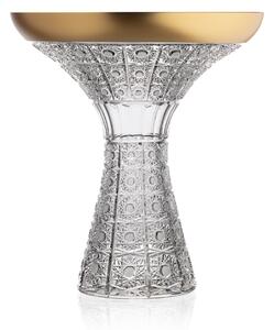 Bohemia Crystal Ručne vyrábaná a ručne brúsená váza so zlatom 355mm