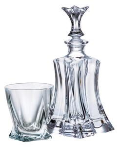 Bohemia Crystal Whisky set Florale 99999/9/99E50/820 (set 1 karafa + 6 pohárov)