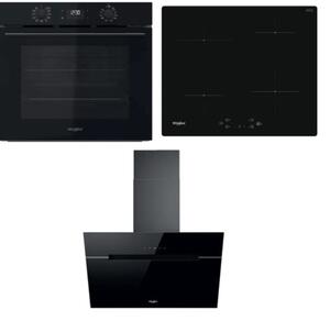 Set rúra Whirlpool OMK58CU1SB + indukčná varná doska WSQ7360NE + odsávač pár WHVP62FLTSK