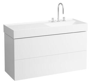 Kúpeľňová skrinka bez umývadla Kartell LAUFEN 118x450x60 cm biela matná H4076490336401