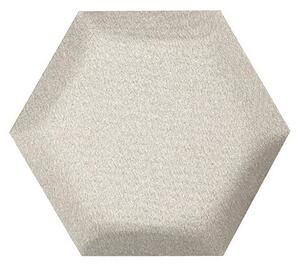 Čalúnený akustický panel nástenný Luna 33 cream hexagon - Hexagon 6x15 cm