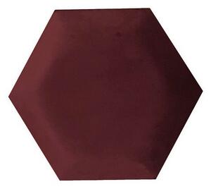 Egibi Čalúnený akustický panel nástenný Riwiera 59 bordó hexagon - Hexagon 6x15 cm