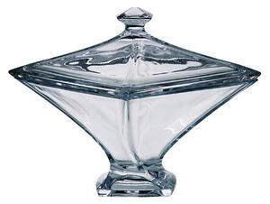 Bohemia Crystal dóza s viečkom Quadro