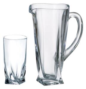 Bohemia Crystal nealko set Quadro (1 džbán + 6 pohárov na nealko)