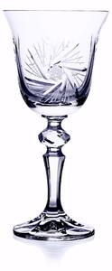 Bohemia Crystal Brúsené poháre na víno Laura 1S116/26008/220ml(set po 6 ks)