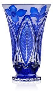 Bohemia Crystal Ručne brúsená váza Sasanka Modrá 305mm