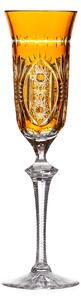 Bohemia Crystal Ručne brúsené poháre na šampanské Amber 180ml (set po 2ks)