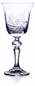 Bohemia Crystal Brúsené poháre na víno Laura 1S116/26008/170ml (set po 6 ks)