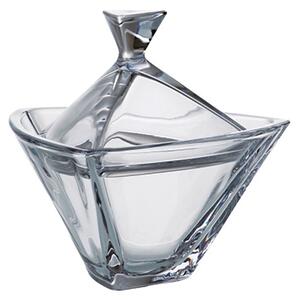 Bohemia Crystal dóza s viečkom Triangle 180mm
