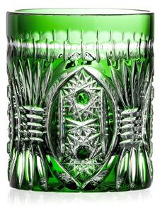 Bohemia Crystal Brúsené poháre na whisky, rum a destiláty 320ml - Zelená (set po 2ks)
