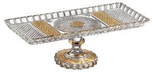 Bohemia Crystal ručne brúsený podnos na nohe Felicie Romantic 355mm