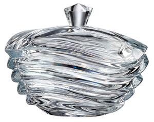 Bohemia Crystal dóza s viečkom Wave 170mm