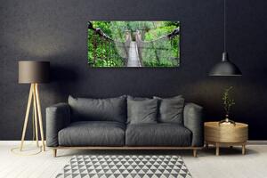 Skleneny obraz Most stromy architektúra 125x50 cm