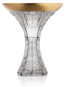 Bohemia Crystal Ručne vyrábaná a ručne brúsená váza so zlatom 305mm