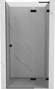 Mexen, Mexen Lunar L výklopné pravé sprchové dvere 70 cm, transparentné, čierne - 834L-070-000-70-00-P