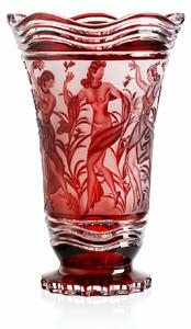 Bohemia Crystal Ručne brúsená váza Limou Rubín 305mm