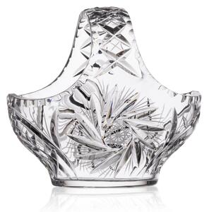 Bohemia Crystal Ručne vyrábaný a ručne brúsený košík 180mm