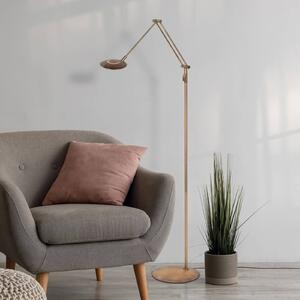 Steinhauer LED stojacia lampa Zenith2, 1-pl. žiarovka, bronzová, diaľkové ovládanie, Hnedá / staromosadz, Obývacia izba / jedáleň, kov, Moderný, Svetlo na čítanie