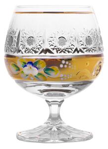Bohemia Crystal Ručne brúsené poháre na brandy 250 ml (sada 6 kusov)