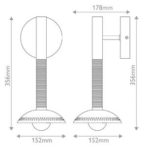Elstead LED nástenné svetlo Arden, matná čierna, výška 36 cm, kov, stmievateľné, Čierna, Obývacia izba / jedáleň, Hliník, Moderný, Nástenné svietidlo