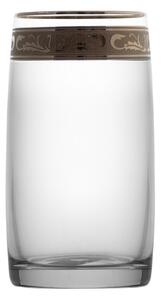 Bohemia Crystal Ideal poháre na vodu a nealkoholické nápoje s platinovým dekorom 250 ml (sada 6 kusov)