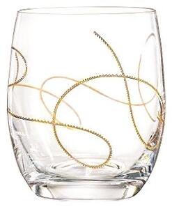 Bohemia Crystal Pohár na whisky String 300ml - zlatá (set po 2 ks)