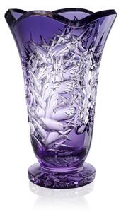 Bohemia Crystal Hlboko Brúsená váza Levanda 355mm