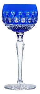 Bohemia Crystal Brúsené poháre na víno Tomy modrá 190 ml (set po 6 ks)