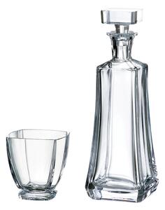 Bohemia Crystal Whisky set Arezzo 99999/9/99S76/099 (set 1 karafa + 6 pohárov)