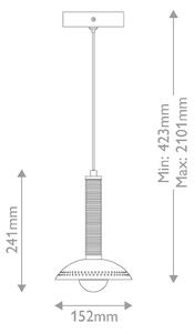 Elstead LED závesné svietidlo Arden, matná čierna, Ø 15 cm, kovová, stmievateľné, Čierna, Obývacia izba / jedáleň, Hliník, Moderný, Závesné svietidlo