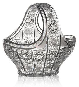 Bohemia Crystal Ručne vyrábaný a ručne brúsený košík 200mm