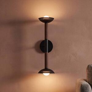 Elstead LED nástenné svetlo Arden, čierna matná, výška 57 cm, 2-pl. kovové, stmievateľné, Čierna, Obývacia izba / jedáleň, Hliník, Moderný, Nástenné svietidlo
