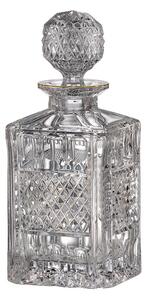 Bohemia Crystal ručne brúsená karafa na whisky Felicie Line Gold 800ml