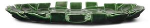 Ferm Living Keramický tanier Plait Platter, emerald green