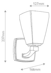 KICHLER Nástenné svetlo Marant, chróm/opál, výška 24 cm, IP44, G9-LED, Chrómová / strieborná, Kúpeľňa, kov, Moderný, Nástenné svietidlo