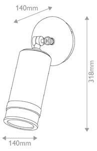 HINKLEY Vonkajšie nástenné svietidlo Pratt, staromedená, Ø 14 cm, IP44, GU10-LED, Hnedá / staromosadz, Hliník, Nástenné svietidlo