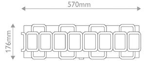 HINKLEY Stropné svietidlo Sabina, čierne, Ø 57 cm, kov/textil, 4 x E27, Čierna, Obývacia izba / jedáleň, kov, Moderný, Závesné svietidlo