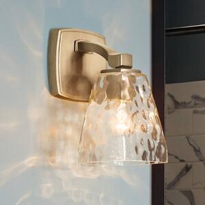 KICHLER Nástenné svetlo Marant, svetlo-bronzová/číra, výška 24 cm, IP44, G9-LED, Hnedá / staromosadz, Kúpeľňa, kov, Moderný, Nástenné svietidlo
