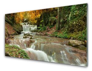 Skleneny obraz Vodopád les príroda 120x60 cm 2 Prívesky