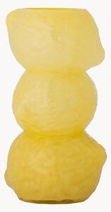 Ručne fúkaná sklenená váza Limone, V 27 cm