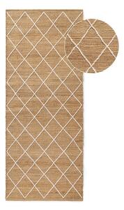 Ručne tkaný jutový behúň v prírodnej farbe 80x200 cm Kunu – Hanse Home