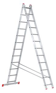 Hliníkový dvojdielny výsuvný rebrík VENBOS HOBBY, 2x12 priečok, 5,62 m