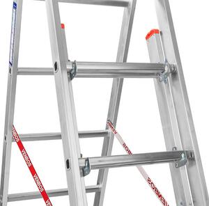 Hliníkový trojdielny výsuvný rebrík VENBOS HOBBY, 3x6 priečok, 3,65 m