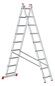 Hliníkový dvojdielny výsuvný rebrík VENBOS HOBBY, 2x9 priečok, 3,94 m